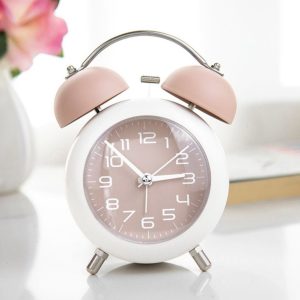 TWIN BELL ALARM CLOCK-PINK